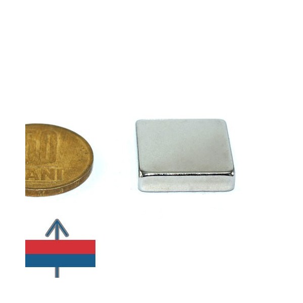 Неодимов магнит блок 20 x 20 x 0.5 мм 3