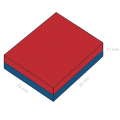 Неодимов магнит блок 25 x 25 x 13 мм C
