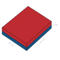 Неодимов магнит блок 40 x 40 x 0.2 мм C