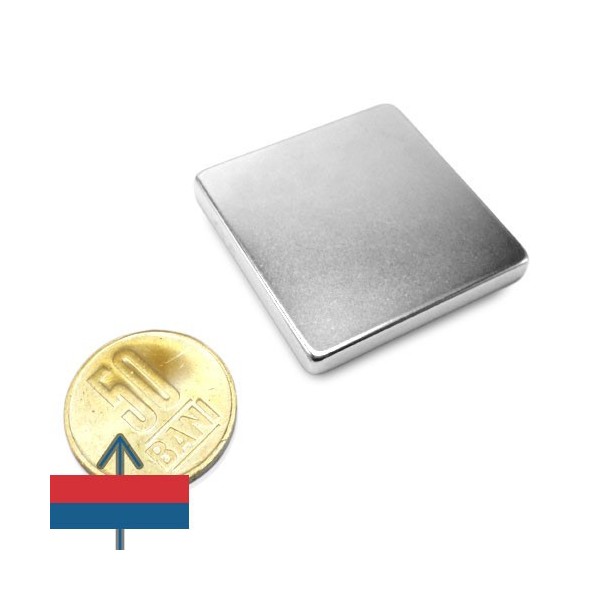 Неодимов магнит блок 40 x 40 x 0.5 мм 3