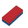 Неодимов магнит блок 5 x 2 x 1 мм C