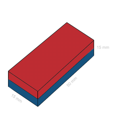 Magnet neodim bloc 50 x 15 x 15 mm C