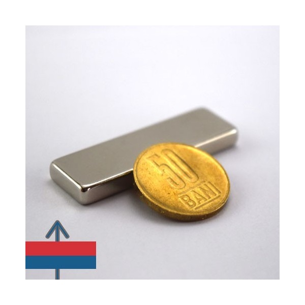 Неодимов магнит блок 50 x 15 x 0.5 мм 5