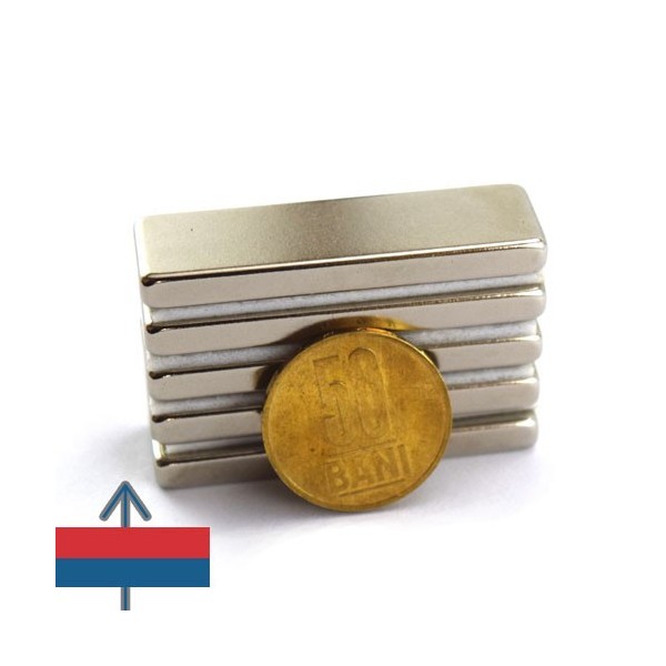 Неодимов магнит блок 50 x 15 x 0.5 мм 6