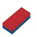 Неодимов магнит блок 60 x 10 x 5 мм схема