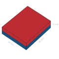 Неодимов магнит блок 80 x 80 x 10 мм C