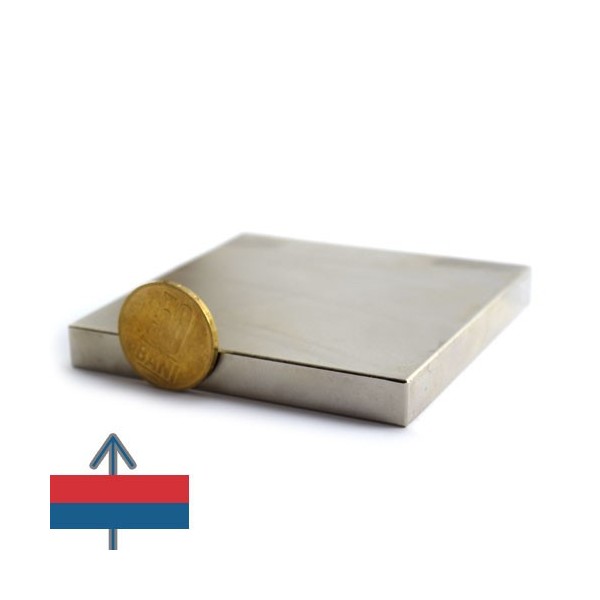 Неодимов магнит блок 80 x 80 x 10 мм 3