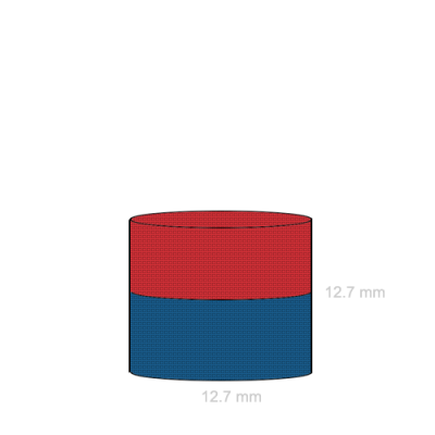 Magnet neodim cilindru 12.7 x 12.7 mm dimensiuni