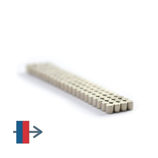 Неодимов магнит цилиндър 2 x 2 мм 10