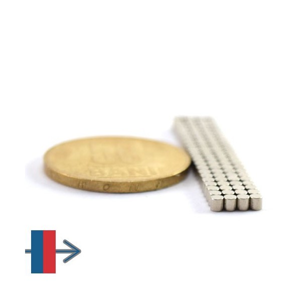 Magnet neodim cilindru 02 x 02 mm 10