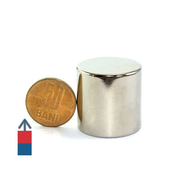 Magnet neodim cilindru 30 x 30 mm 3