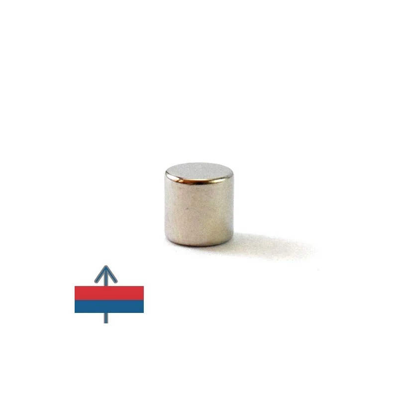 Magnet neodim cilindru / disc 4 x 4 mm cu magnetizare