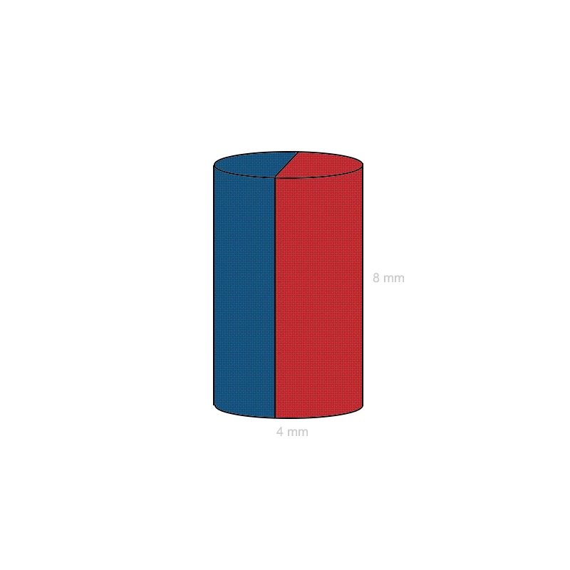Magnet neodim cilindru 04 x 08 mm C