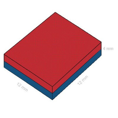 Magnet ferita bloc 12 x 12 x 4 mm C