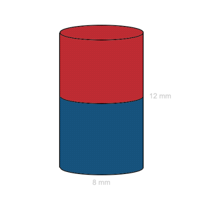 Magnet neodim cilindru 08 x 12 mm C