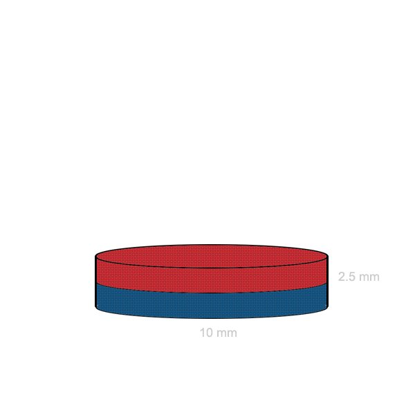Magnet neodim disc 10 x 2.5 mm C