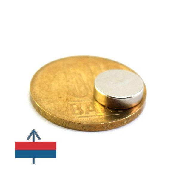 Неодимов магнит диск 10 x 0.3 мм 6